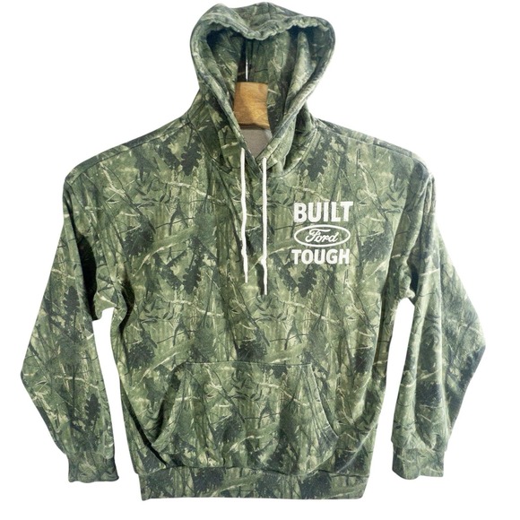 Official Licensed Ford Motor Co Camouflage Hoodie Built Ford Tough Mens Medium